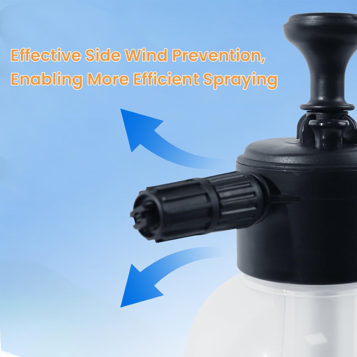 HASTHIP® 2L High Pressure Manual Foam Spray Durable Plastic & Safety Valve Car Foam Sprayer 2 Nozzles for Versatile Use Ideal for Car Washing, Plant Watering, Household Cleaning