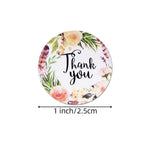 Paper Pretty 500pcs Round Floral Thank You Stickers Seal Label for Favor Party Handmade Envelope Stationery Sticker