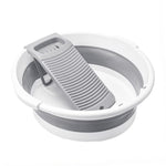 HASTHIP Large Washboard for Hand Washing Clothes featuring 2-in-1 Collapsible Basin 15.9 in | PP and TPR Construction