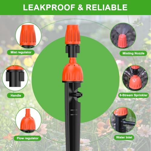 HASTHIP® 2 in 1 Drip Irrigation Emitters and Atomizing Nozzle for 1/4" Drip Irrigation Tubing
