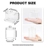 HASTHIP Makeup Cotton Storage Box for Vanity and Bathroom with Lids and Bottom Slot | 3Pcs Clear Acrylic Organizer Set