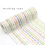 HASTHIP Flower Washi Tape for Scrapbooking and Crafts with 10 Pieces 8mm Width | 10m Roll