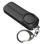 Supvox® Safety Gadgets for Self Defence, Safety Siren Keychain Loud Alarm for Women's Protection, 130 dB Loud Safety Siren Whistle with LED Light for Men, Children, Elderly, Without Battery (Black)