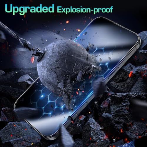 HASTHIP® Compatible with iPhone 16 2Pcs Privacy Screen Protectors HD Tempered Glass Screen Protectors Anti-scratch Screen Protectors with Screen Alignment Tool & Accessories Pack