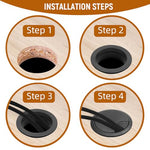 HASTHIP® Serplex 6 Pack 2 Inch Round Desk Grommets, Flip-Top Cable Organizer, Multi-Purpose Decorative Grommet Cover for Office Desk Wire Management, Power Cord Hole Covers