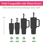 HASTHIP Stanley Straw Cover for 30 and 40 Oz Cups with 10 mm Fit and Food Grade Silicone | Cute Gift for Fans