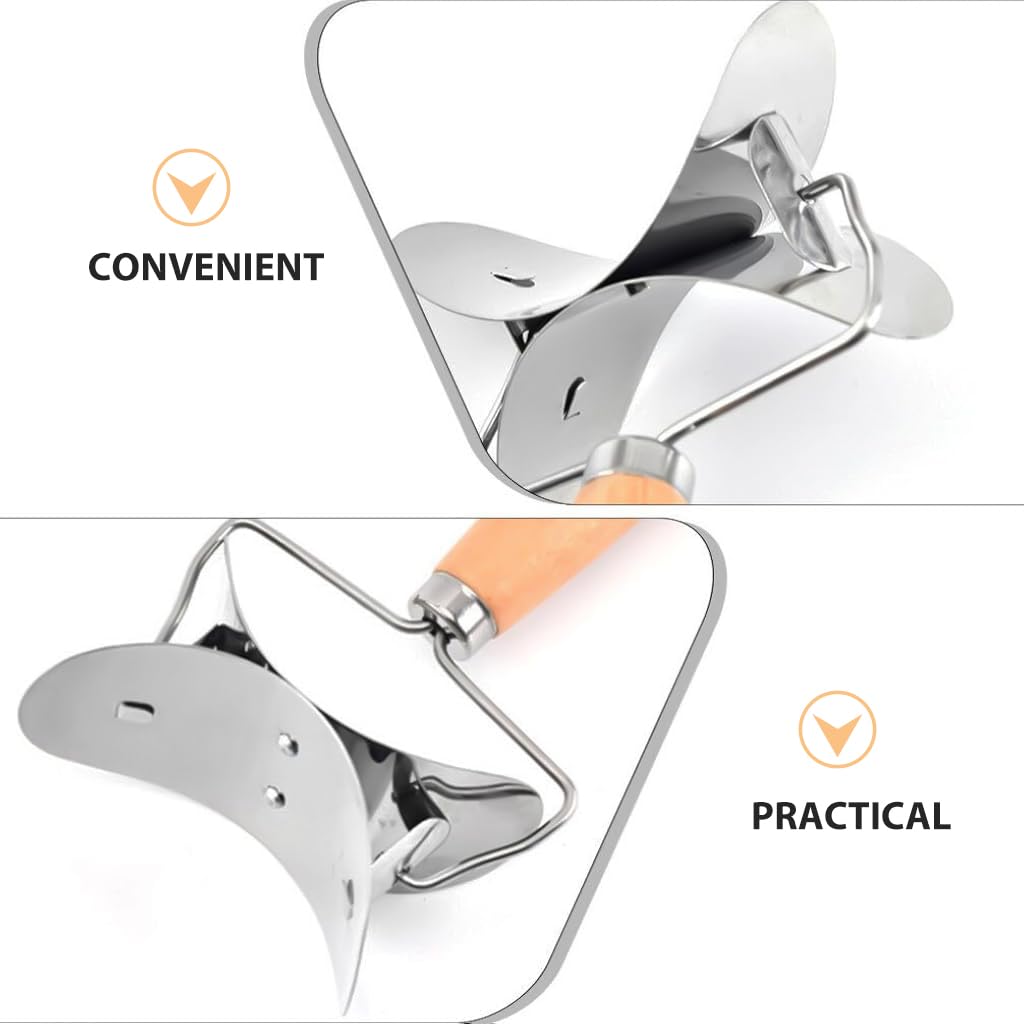 HASTHIP Stainless Steel Dumpling Maker for Wrappers and Pastries featuring Dough Cutter Roller | Easy to Clean Kitchen Tool