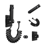 HASTHIP Faucet for Toilet with 6.6ft Spring Coiled Hose and No Drill Bracket | Pressurized ABS Spray Gun