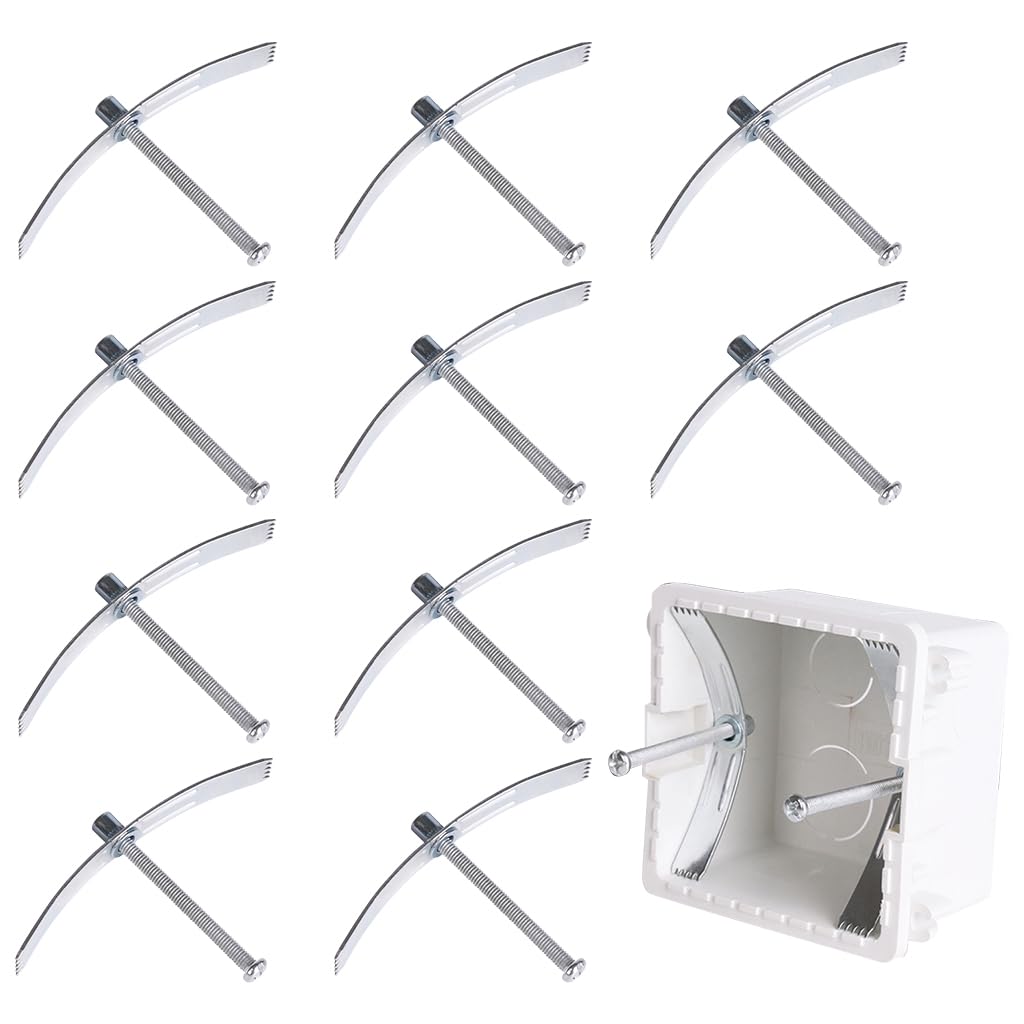 Serplex® 10Pcs Switch Socket Cassette Bottom Box Repairer for 86mm x 86mm Switch Socket Cassette Switch Cassette Support Rod Switch Box Repairman Support Rod Electrician Accessories