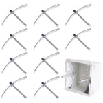 Serplex® 10Pcs Switch Socket Cassette Bottom Box Repairer for 86mm x 86mm Switch Socket Cassette Switch Cassette Support Rod Switch Box Repairman Support Rod Electrician Accessories