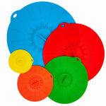 HASTHIP Silicone Lid Set for Bowls and Pots featuring Suction Grip | 5 Sizes Heat Resistant