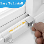 HASTHIP Sliding Door Lock for Windows and Doors with Keyed Adjustment 4Pcs Silver | Aluminum Stopper Fits 5.5mm Clearance