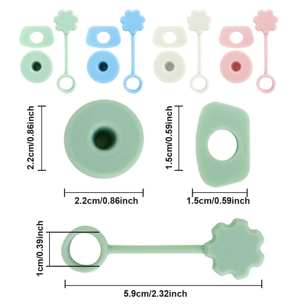 HASTHIP Straw Caps for Stanley Cup featuring Leak Stoppers and Food Grade Silicone Set of 4