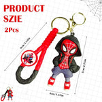 HASTHIP® 2Pcs Keychains for Girls Boys,Cute Pendant Accessories,Cute Kawaii Key Ring Purse Backpack Key Chain Accessories Wristlet chain Car Charms (Red&Black)