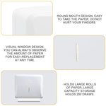 HASTHIP Toilet Paper Towel Dispenser Holder for Bathroom and Office Use 27x20cm | Waterproof No Drill Wall Mounted Design with Clear Window