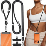HASTHIP® Correa para Celular 4 en 1 Universal y Ajustable con Muñequera,Cordón Crossbody Antirrobo para iPhone y Smartphones,Material Tejido Premium Viajes Ciclismo