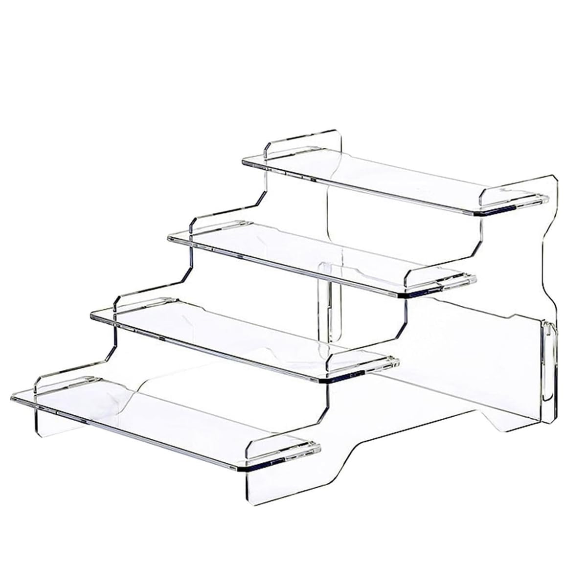 HASTHIP Acrylic Display Rack for Figures Collection with 4 Layer Stepped Design | Transparent Organizer