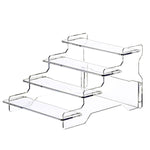 HASTHIP Acrylic Display Rack for Figures Collection with 4 Layer Stepped Design | Transparent Organizer