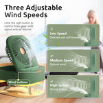 HASTHIP® 3 in 1 USB Fan Humidifer, USB Cooling Fan Desk Air Humidifier 2.5L Dual Spray, Foldable USB Desktop Fan Travel USB Fan with Handle 3 Speeds, USB-Plug GoHumidifer for Desk, Office, Bedroom