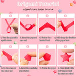 HASTHIP® 1030 Sheets Star Origami Paper 27 Assortment Color Strip Double Sided Lucky Decoration Strips for DIY Hand Art Crafts Decor Gifts 2 PCS