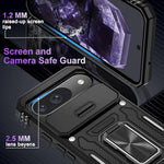 HASTHIP® Phone Case for Google Pixel 9 Pro XLSleek Magnetic Phone Case with Kickstand Phone Ring Compatible with Magnetic Phone Holder Shockproof Phone Case forGoogle Pixel 9 Pro XL