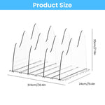 HASTHIP Purse Organizer for Closet with 4 Compartments featuring Clear Acrylic Divider | 3PCS Set