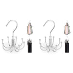 HASTHIP Rotatable Tie Organizer for Closet Storage with 8 Claw Design and 2PCS Set