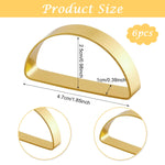 HASTHIP Napkin Rings for Dining Table featuring Golden Semicircle Design and 24PCS Set