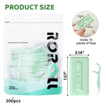 HASTHIP Portable Dental Floss Dispenser with 10 Dual Line Floss Picks for Travel and Mint Fresh Breath