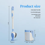 HASTHIP Toilet Brush 2PC for Bathroom Cleaning with 16 in Dual Sided Silicone Design | TPR Bristles and Soap Dispenser