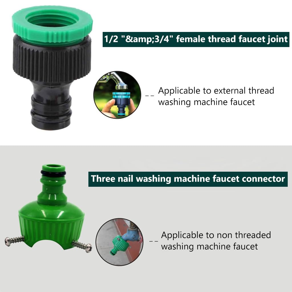 HASTHIP Telescopic Water Hose for Car Wash and Garden Cleaning with Dual Spray Nozzles | 10m Kit
