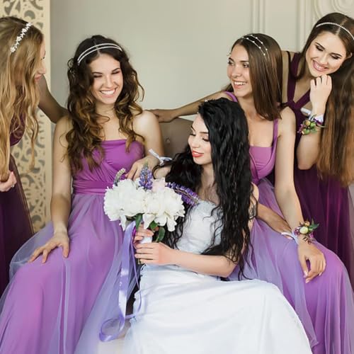 HASTHIP® SANNIDHI 4Pcs Diademas Metálicas Onduladas para Mujeres y Hombres, Diadema Primavera Negra con Diseño Geométrico, Antideslizante, Ligera, Accesorios elegantes para Cabello Liso, Ondulado o