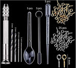 HASTHIP Silicone Resin Art Kit for Jewelry Making with 109 Pcs Molds and Tools | Reusable Transparent Silicone Set