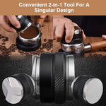 HASTHIP® Coffee Tamper 53mm Dual Head Espresso Leveler,Adjustable Depth Stainless Steel Coffee Press,Double Sided Barista Accessories Compatible with 53mm Portafilter