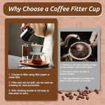 HASTHIP® Reusable Silicone Pour Over Coffee Dripper,Paperless Coffee Filter for Camping,Hiking Travel Home Office Dishwasher Safe Portable Maker with Carabiner
