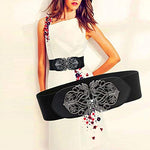 Women's Leather Waist Belt - Classic and Fashionable PU Leather Design with Wide Elastic Band for Comfortable Wear - Slim Your Waist and Midriff Instantly