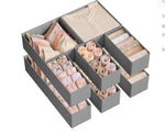 HASTHIP® 12 Pack Kleiderschrank Organizer, Faltbare Schrank Organizer Kleiderschrank, Aufbewahrungsbox Stoff für Babykleidung, Unterwäsche, Socken