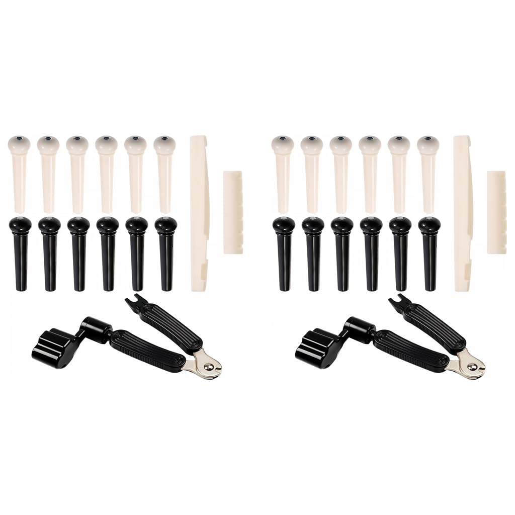 HASTHIP Guitar Repair Kit for Acoustic Maintenance with String Winder and Cutter | 28PCS Set