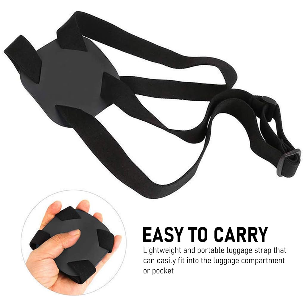 HASTHIP Luggage Straps for Travel Suitcases featuring Quick Release Buckles and Adjustable Polyester Bands | 2Pcs Black Set