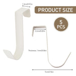 HASTHIP over the door hooks for home and office use with sturdy metal design | set of 5 white multipurpose hanging hooks