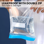 HASTHIP Reusable Zipper Bag for Food Storage with Leakproof Seal and 54pcs Multi Size LDPE Set