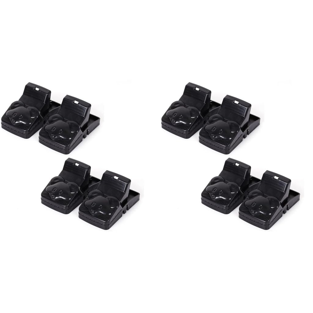HASTHIP Rat Traps for Indoor and Outdoor Rodent Control featuring Ultra Fast Trigger | 8Pcs Reusable ABS Set 17cm x 7.5cm