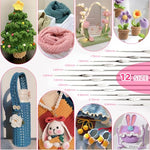 HASTHIP® Crochet Kit for Beginners Adults, Includes Yarn, 321PCS Starter Kit for Kids, Ergonomic Hooks Travel Knitting Supplies