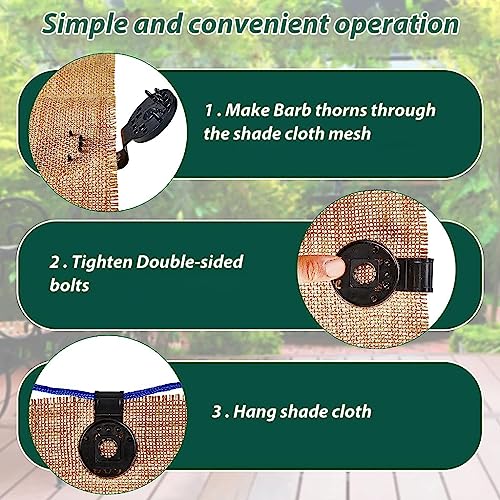 HASTHIP® Clip for Fixing Net Cover Universal Net Clips Plastic Clips for Fixing Net Sunshade Net Fixing Clip Bird Net Fixing Clips, Sunshade Tent Tarp Clips for Gardening and Agriculture - 30 Pcs