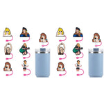 HASTHIP Stanley Straw Cover for 30 40 oz Cups featuring 12 pcs 10 mm silicone toppers | fun gift for fans