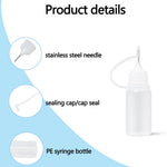 HASTHIP® 10PC Precision Needle Tip Glue Applicator Bottle for DIY Crafts, Quilling, and Detailed Work - Leak-Proof Design with Fine Control for Adhesive, Epoxy, and More