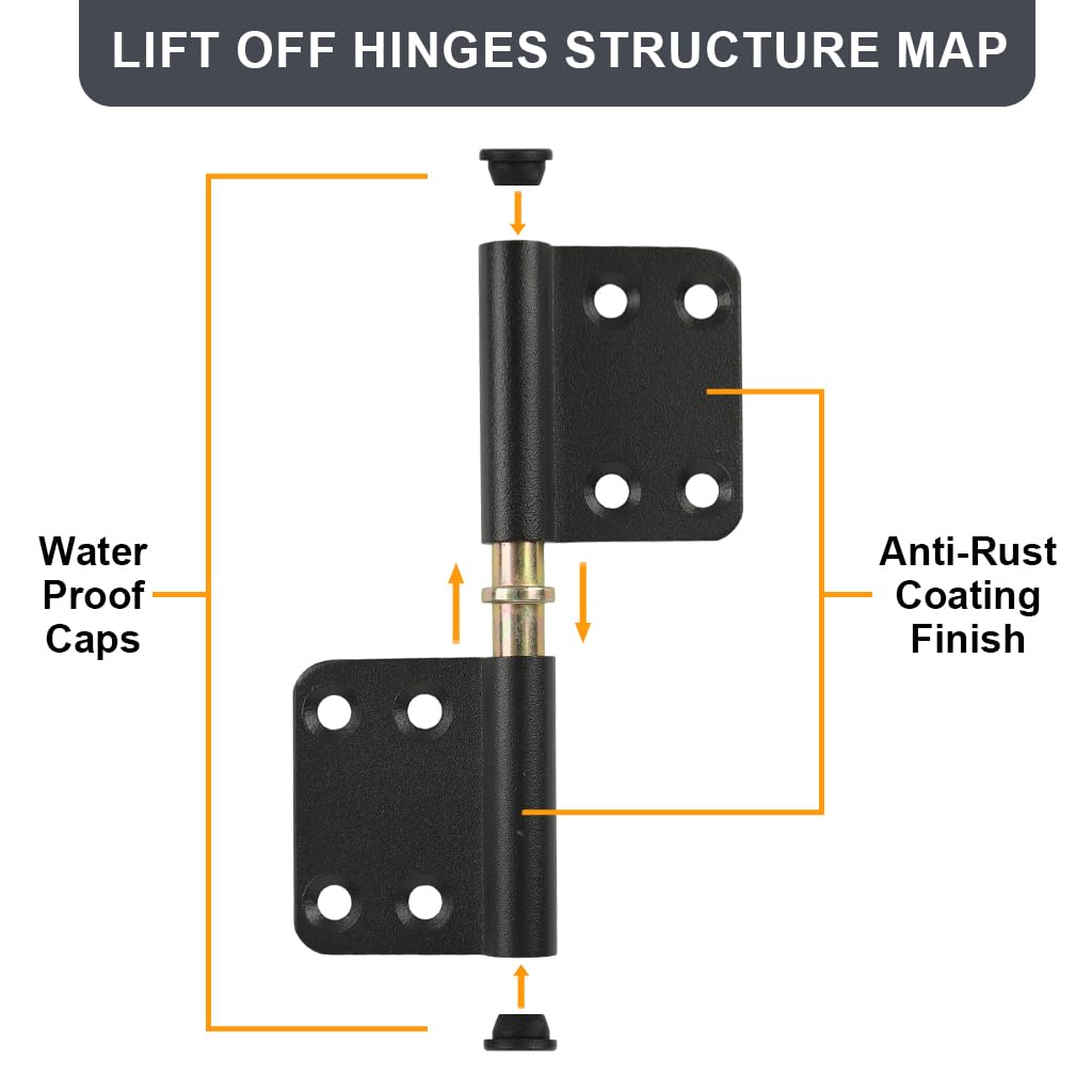 HASTHIP Door Hinges Kit for Cabinets and Furniture with Dual Panel Design and Screw Pack | Pre Punched Aluminum Hinges for Silent Smooth Operation