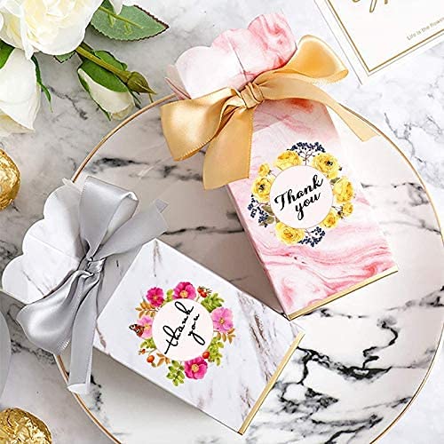 Paper Pretty 500pcs Round Floral Thank You Stickers Seal Label for Favor Party Handmade Envelope Stationery Sticker