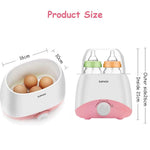 HASTHIP® Calentador de Biberones Eléctrico 6 en 1 para Bebés,Esterilizador de Botellas Rápido 8-15 Min,Mantiene Calor 24H Calentamiento Alimentos Temporizador y Temperatura Ajustable