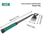 HASTHIP Weeder Hand Tool for Garden and Lawn Care featuring 6 Claws Steel Head | 40cm